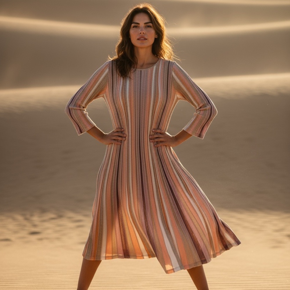 MOTH imported by Anthropologie; Desert Color Swing Dress, Size M Petite